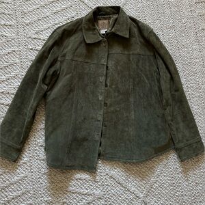 AMI 100% Suede Green Jacket
